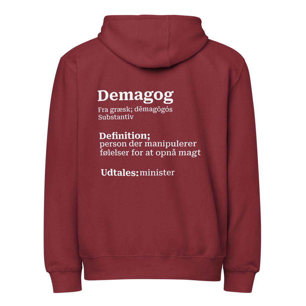 Full zip hoodie med humoristisk citat og komfortabel pasform