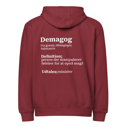 Full zip hoodie med humoristisk citat og komfortabel pasform