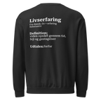 Sweatshirt med humoristisk tekst og minimalistisk dansk design