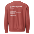 Sweatshirt med humoristisk tekst og minimalistisk dansk design