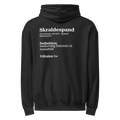Hoodie med humoristisk tekst, afslappet pasform og dansk design