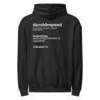 Hoodie med humoristisk tekst, afslappet pasform og dansk design