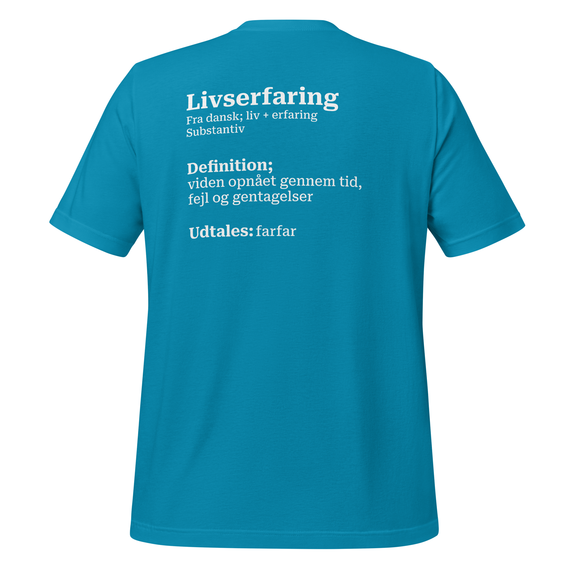 T-shirt med humoristisk citat og dansk design i blød bomuld